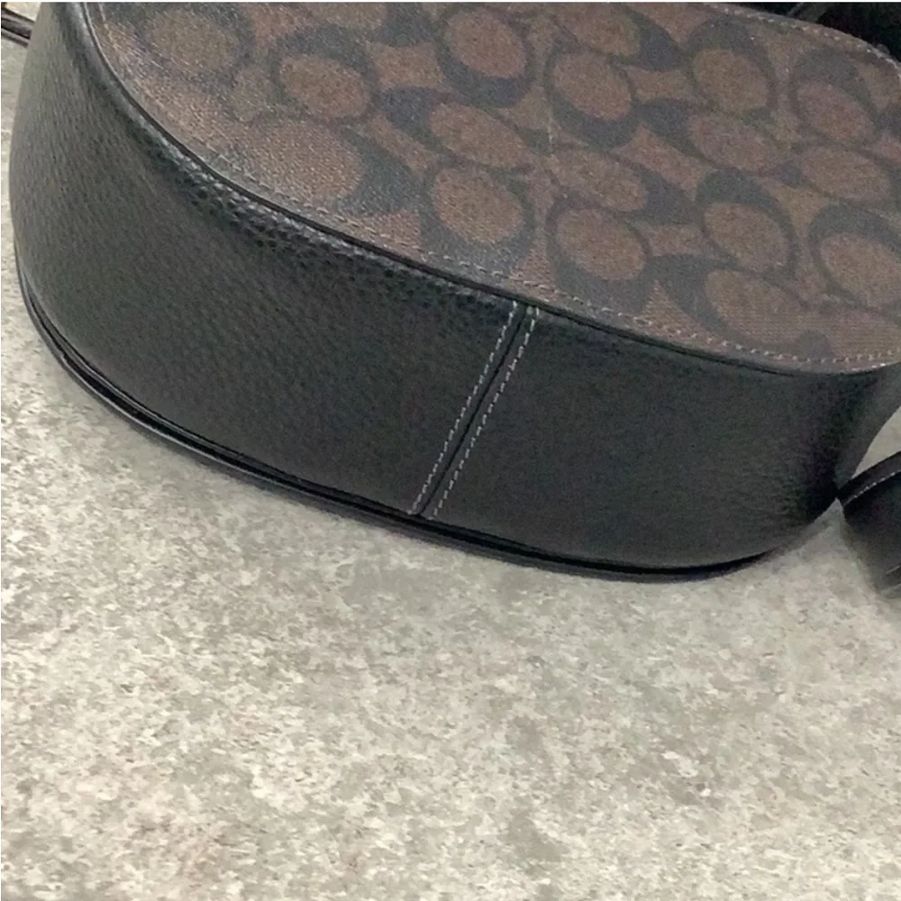 Coach CE567 Morgan Saddle Bag In Colorblock Brown & Black Gold Rivets - NWOT - Picture 7 of 14